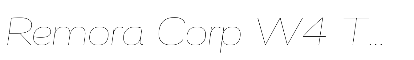 Remora Corp W4 Thin Italic